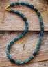 Boho Necklace, Apatite Lariat Chokers Necklace